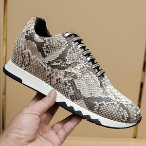 Breathable snakeskin single low upper